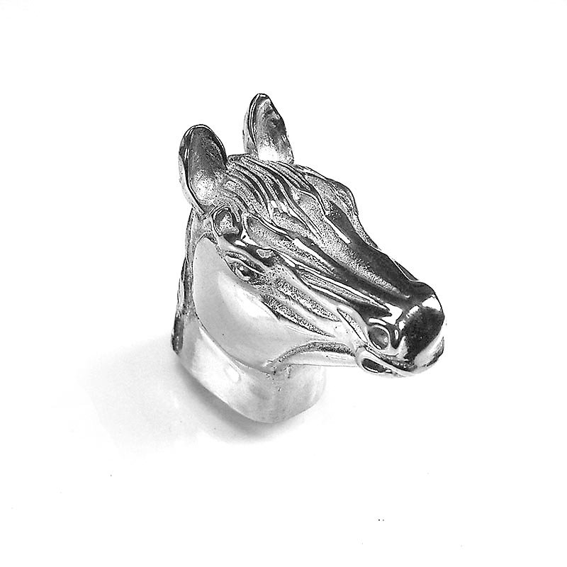 Equestre Novelty Knob, 1.5" H x 0.625" W x 1.25" D, Polished Nickel