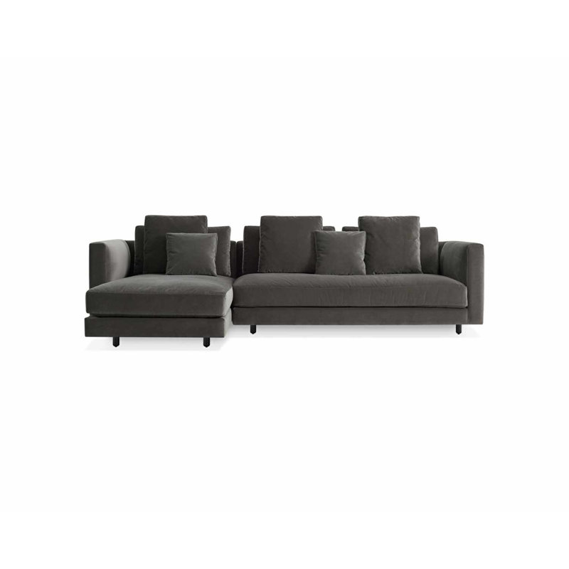 Hands Down Chaise Sectional, Landa Stone, Left Hand Facing