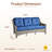 Sturgill 72 " W 3-Person Straight Outdoor Wicker Patio Sofa with Cushions-1571540511