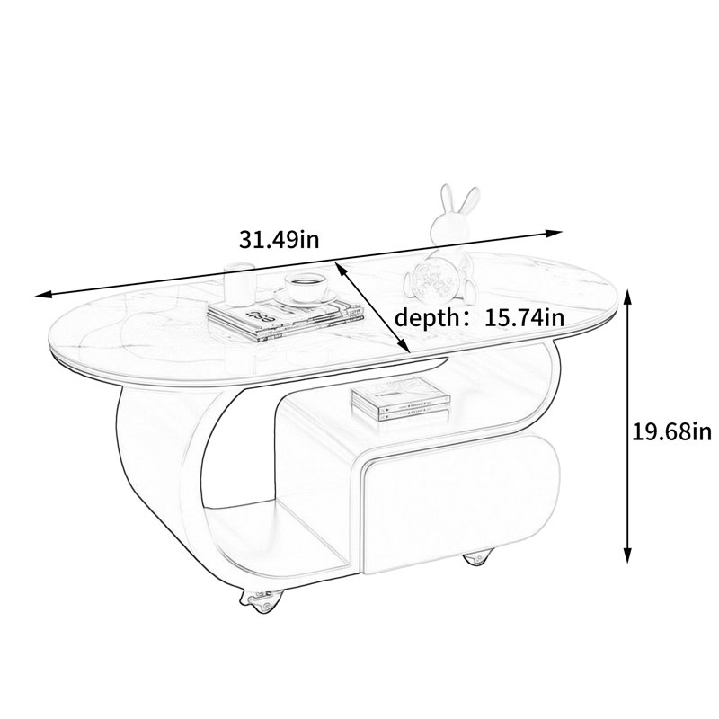 Holub, H 19,68 po x l 31,49 po x P 15,74 po, Gris / crème