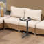 Table d'appoint en C en forme de C - Table de bout coulissante pour canapé et lit - Support à collation moderne à base en Y avec plateau rond, capacité de 22 lb-1414704853
