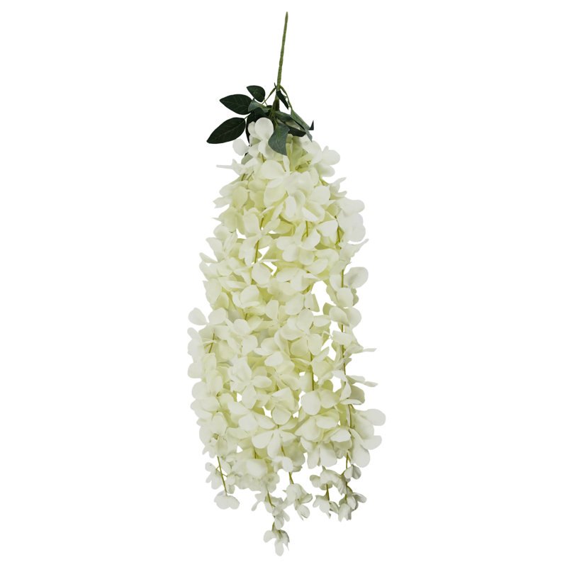 80cm White Hanging Wisteria