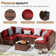 Romanas 8 Piece Patio Conversation Sets With Fire Pit Table