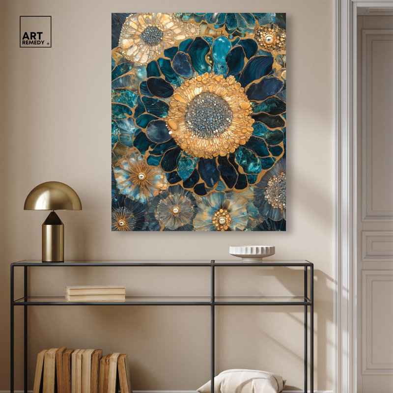 Opulent Geode II Canvas Geodes Wall Decor by , Wrapped Canvasd, 36" H x 36" W