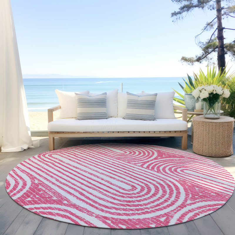 Tapis intérieur / extérieur Kinslee, Rond 8 pi