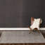 Tapis géométrique gris tissé à la main-61240051
