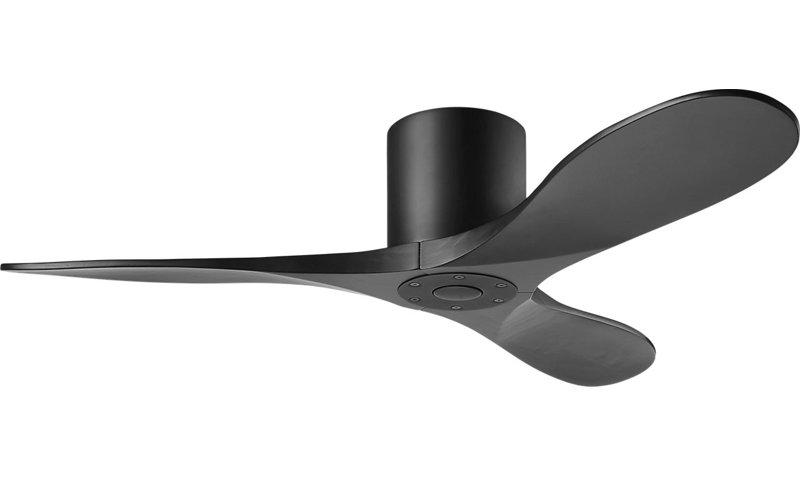 Maverick Smart Hugger Ceiling Fan, 44" Wide, Midnight Black, Midnight Black