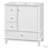 30" Solid Wood Frame Bathroom Vanity with Sink, Soft-Close Door, 3 Drawers-2067102622-2067102609