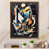 Toile avec cadre flottant or
