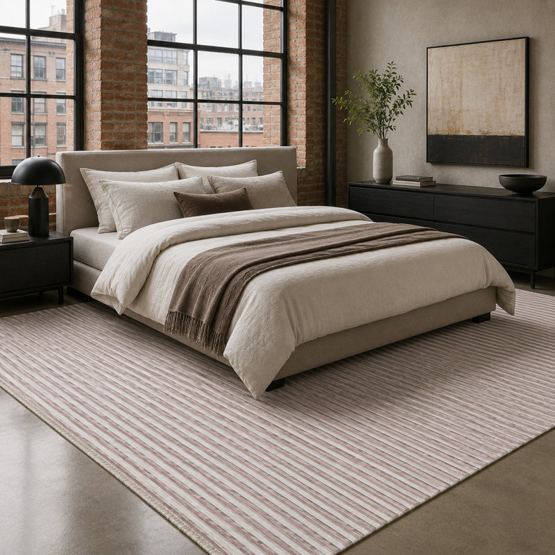 Geometric Cotton and Chenille Flatweave Area Rug, 80 x 150 cm