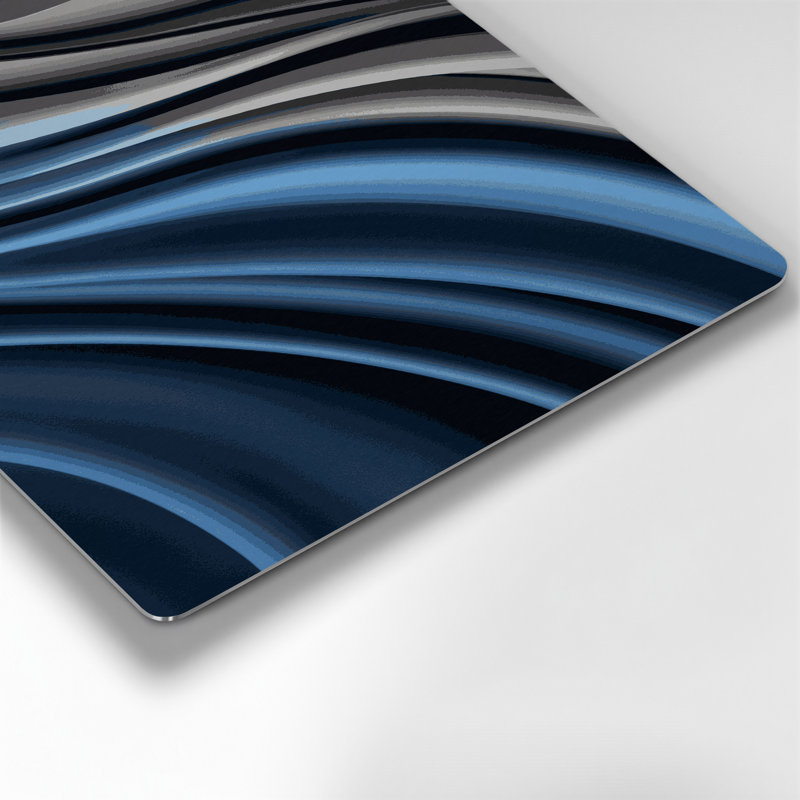 Gradient Abstract 97 Gray Metal Wall Art, 8" H x 8" W