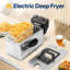 Friteuse électrique de comptoir en acier inoxydable 4l