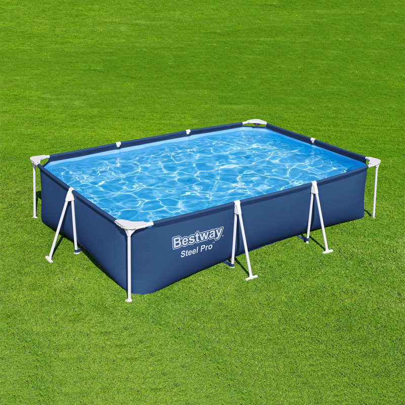 Bestway Steel 9'10" x 6'7" x 26" Rectangle Above Ground Pool w/DuraPlus Liner