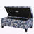 Storage Bench with Floral Patterned Fabric