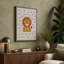 Cheerful Lion Geometric - Wrapped Canvas-497815117-497815124