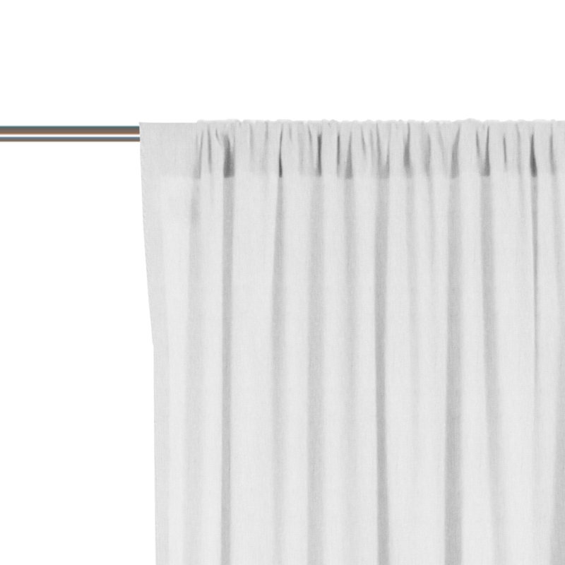 Angelinea Semi Sheer Curtains, 245cm H x 135cm W, White