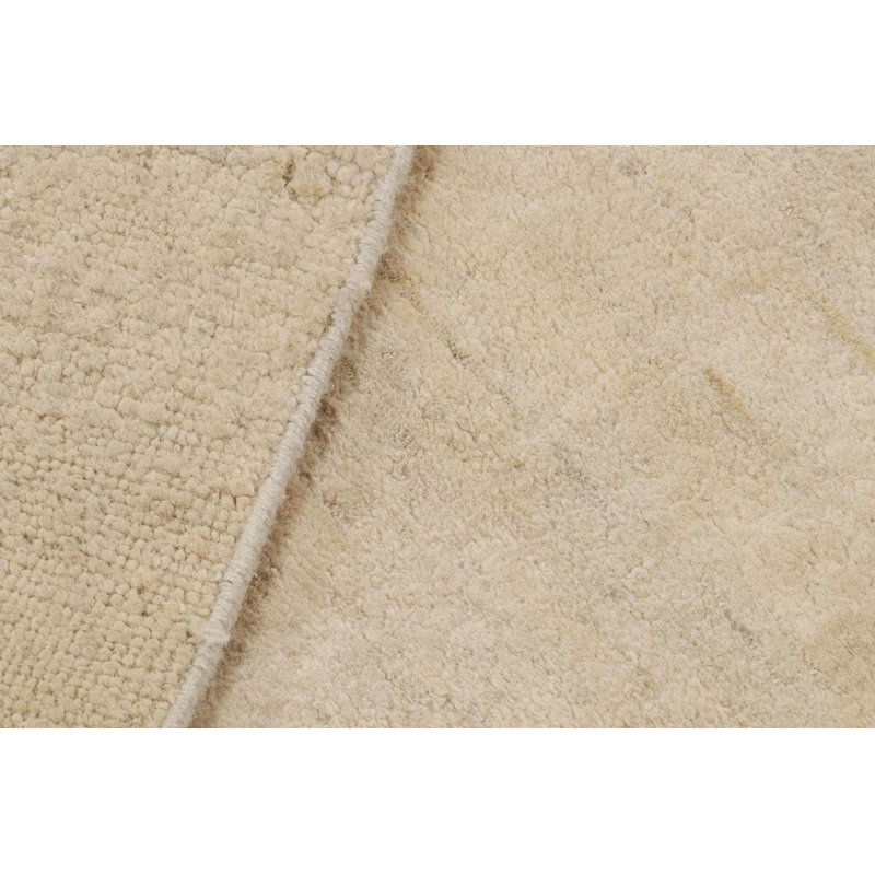Hand Knotted Wool Geometric Area Rug, Rectangle 10' x 14'