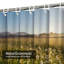 Rideau de douche Daisies Field Mountains Meadow Sunrise avec 12 crochets-95860602