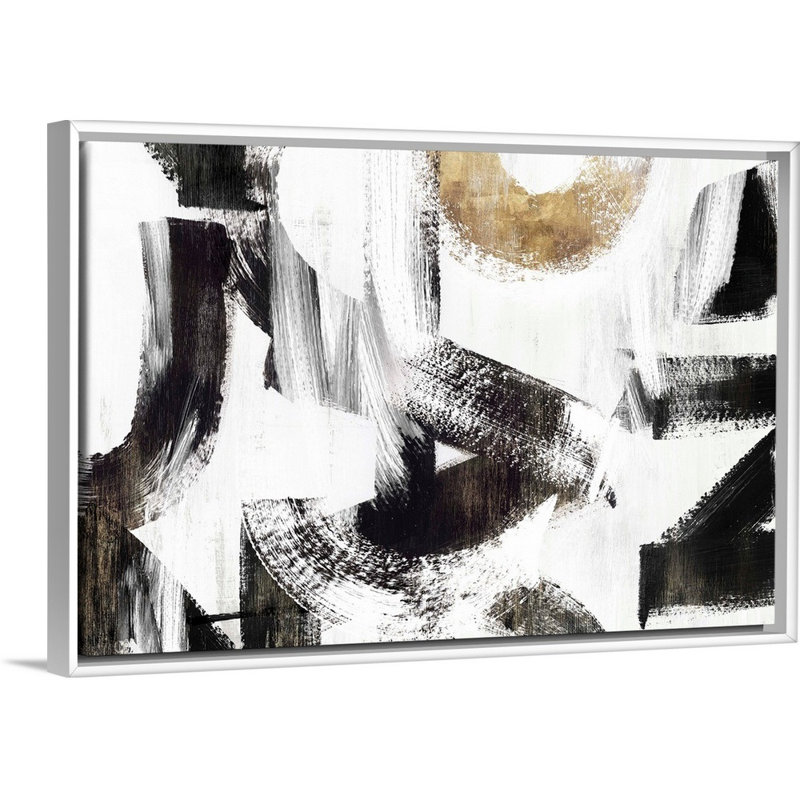 Concept I - reproduction d'art sur toile, H 32 po x l 22 po x P 1,75 po, Cadre blanc