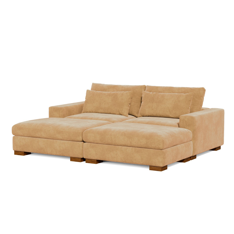 Kingswood 89'' Corduroy Sofa, Mango