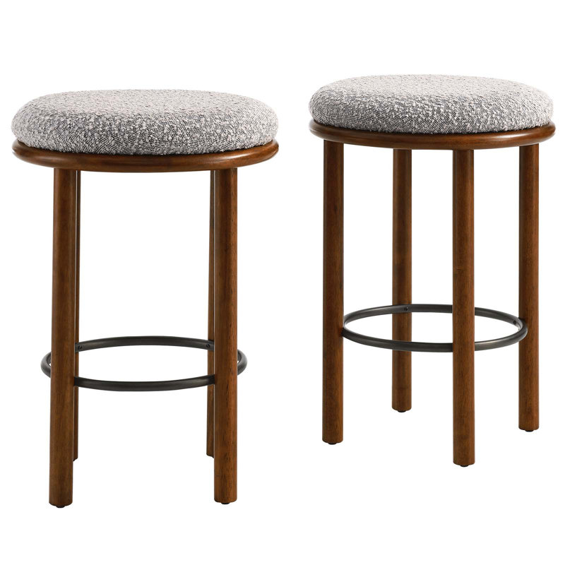 Modway Fable 26" Counter Stool, Walnut, Taupe