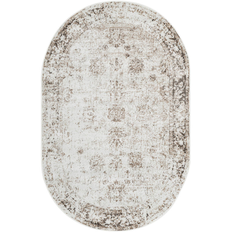 Mangine Indoor Rug, Oval 5'3" x 8'