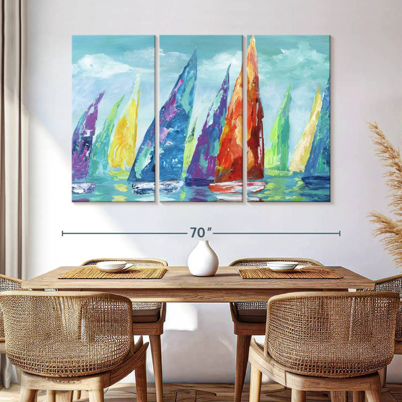 Mehar Fine Day Sailing II, 42" H x 65" W