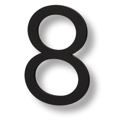 Numéro de maison flottante, 6 po