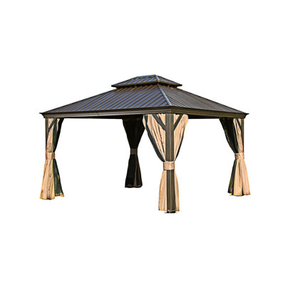 Outdoor Canopy With Galvanized Steel Double Roof