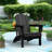 Wolak High Density Polyethylene Folding Adirondack Chair With Double Cup Holder-360845514