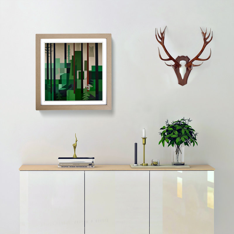 Single Picture Frame Print on Wood, Oak