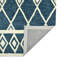 Tapis bleu marine en laine à boucles et crocheté à la main Gittel-1965448892