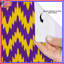 Rideaux de douche mauve à chevrons jaunes très longs-889364790