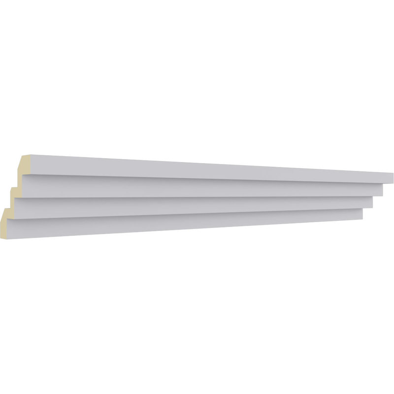 4 1/4"H x 4 1/4"P x 6"F x 94 1/2"L Eris Step Crown Moulding