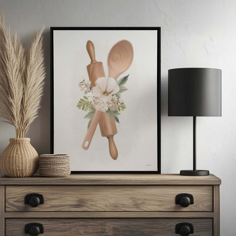 «Kitchen Bouquet II» par House Fenway, reproduction d'art, L 12 po x H 16 po, Blanc, Toile avec cadre