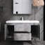 Meuble-lavabo mural simple 48 po avec lavabo en résine-110486380