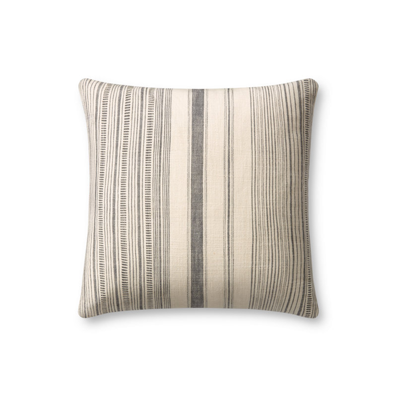 Coussin Angela Rose x Loloi Celina, Polyester/ Bourre en polyester, Ivoire/Gris