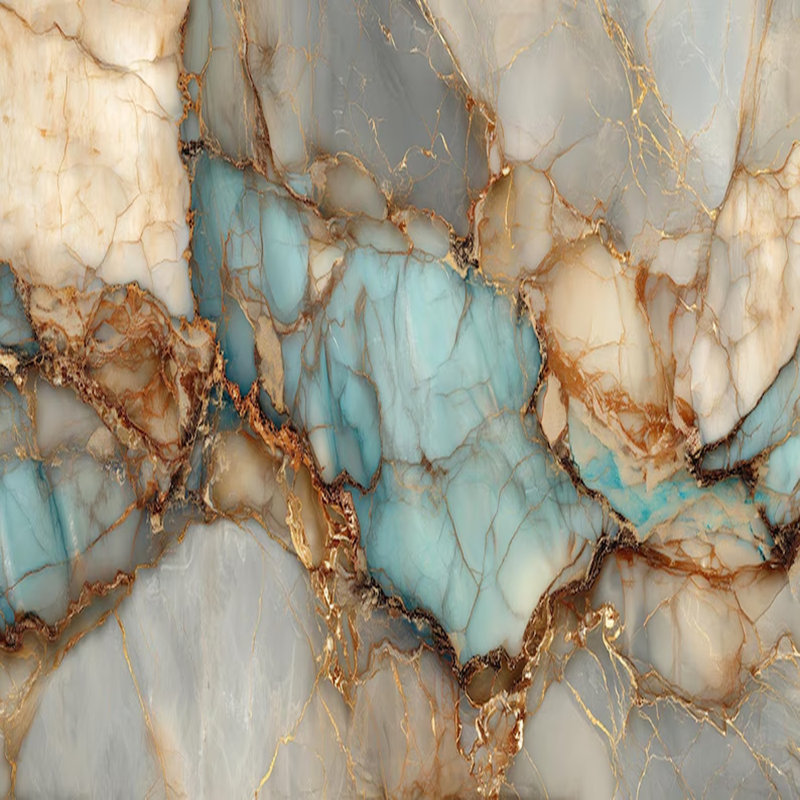 Aqua Gold Marble Fusion, 108" L x 192" W