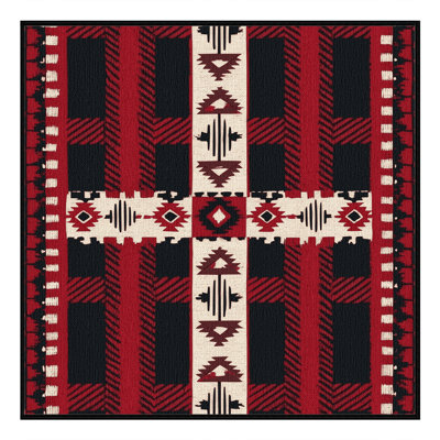 Washable Buffalo Check Southwestern Area Rug