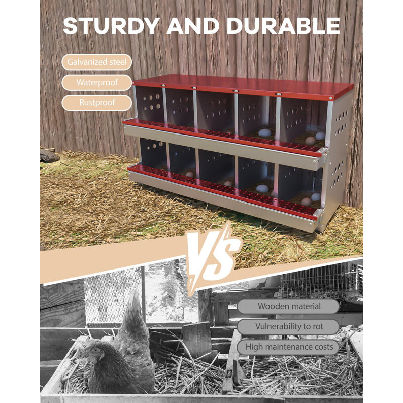 6.84m² Chicken Coop, Red