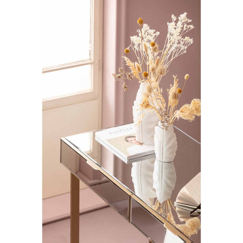 Soran 120cm W Rectangle Writing Desk, Gold