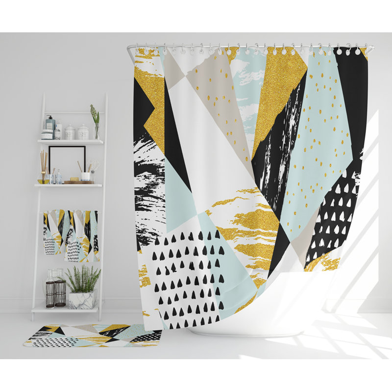 Nazarius Polyester Shower Curtain Set