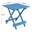 Table pliante carrée pour l'extérieur en bois massif