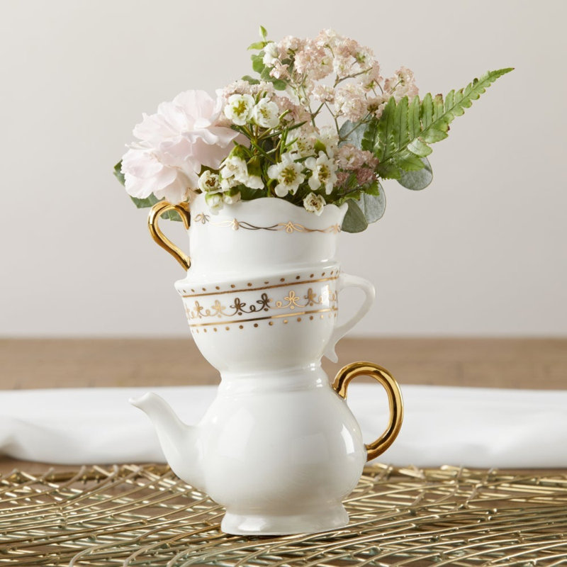 Bouteilles décoratives blanches en céramique 2,44095 po