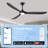 Black Smart Ceiling Fan With Led Light-678035309