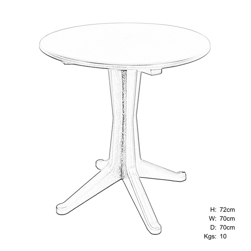 Rayville Bistro Garden Table, Anthracite