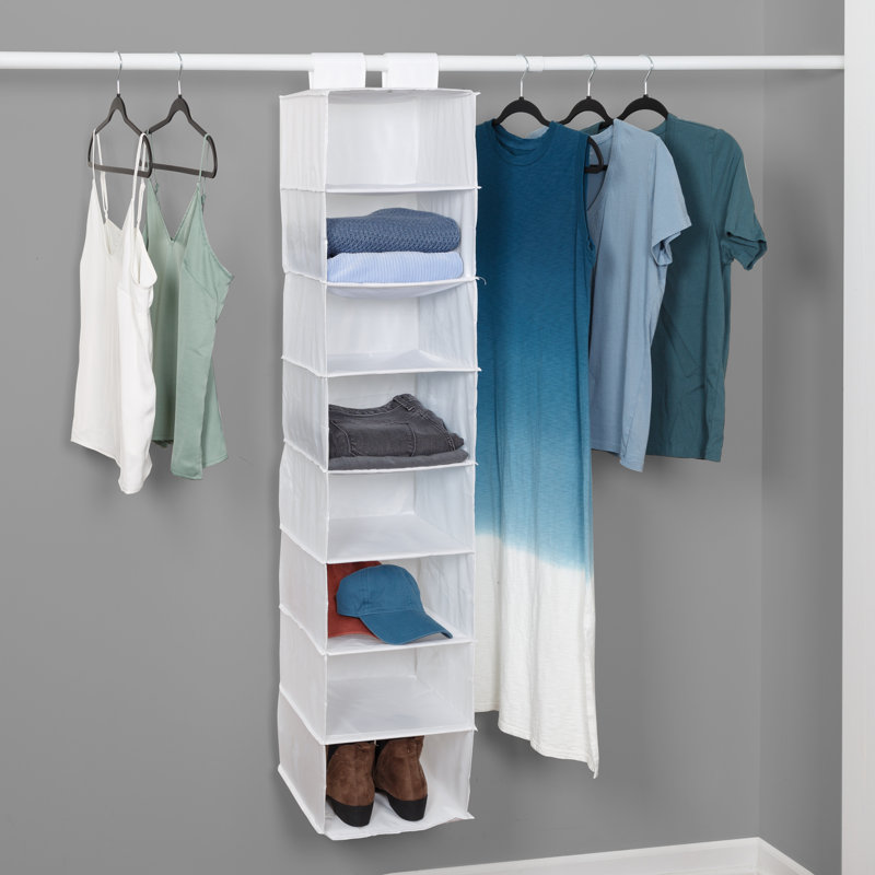 Nazihah Fabric Hanging Organizer, White