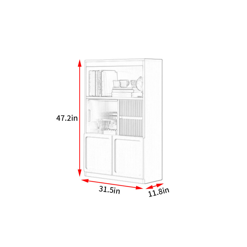 Callum, (2 Shelves) 47.2"H x 31.5"W x 11.8"D