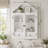 Solid Wood Wall Cabinet with Elegant Wave-2145646155