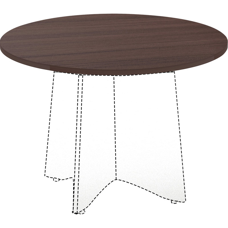 Espresso Laminate Round Conference Tabletop, 48-Inch